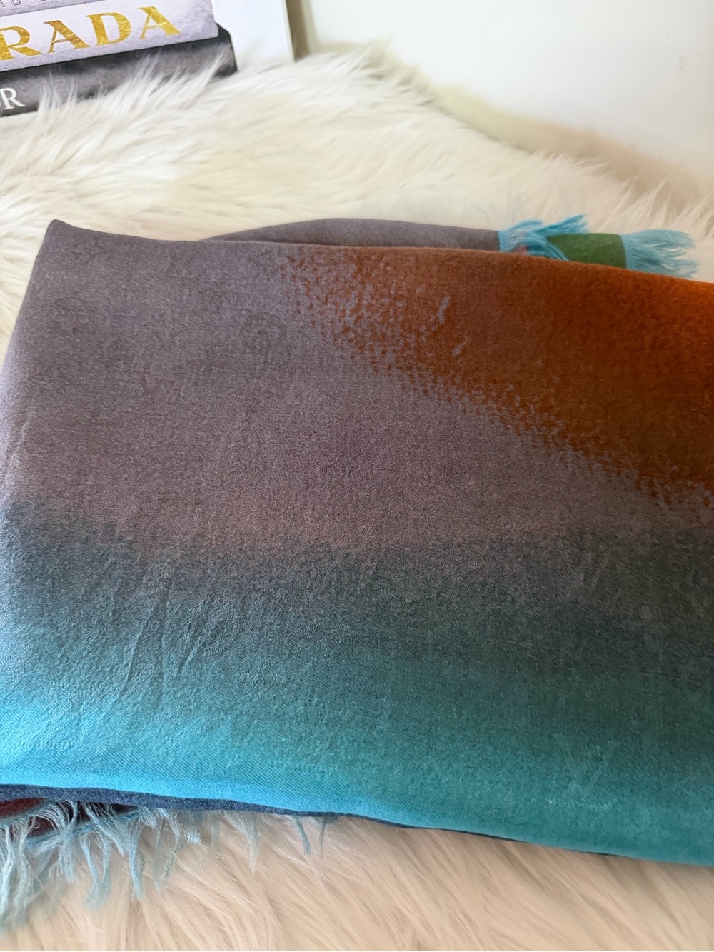 Louis Vuitton Multicolor Gradient Monogram Scarf. - Picture 12 of 16